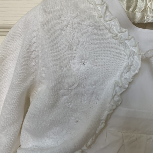 NEW Children’s Place Matching Set Ruffle Dress and Shrug Embroidered Cardigan - Picture 2 of 14